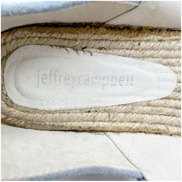 Jeffrey‎ Campbell Light Blue Suede Espadrille Platform Wedge Sandal Size 9 - Picture 9 of 14